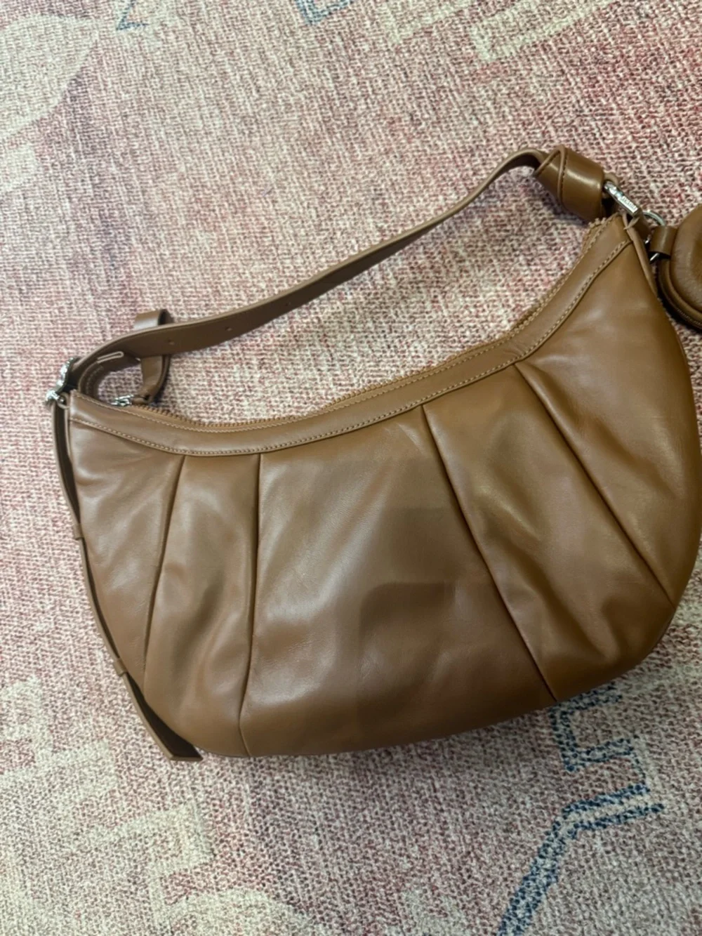 Cole Haan Womens' Quilted soft leather Hobo Bag - New Caramel